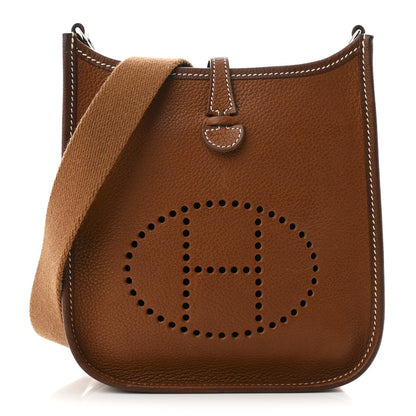 Hermes Taurillon Clemence Amazone Evelyne TPM Fauve Gold 1 of 11