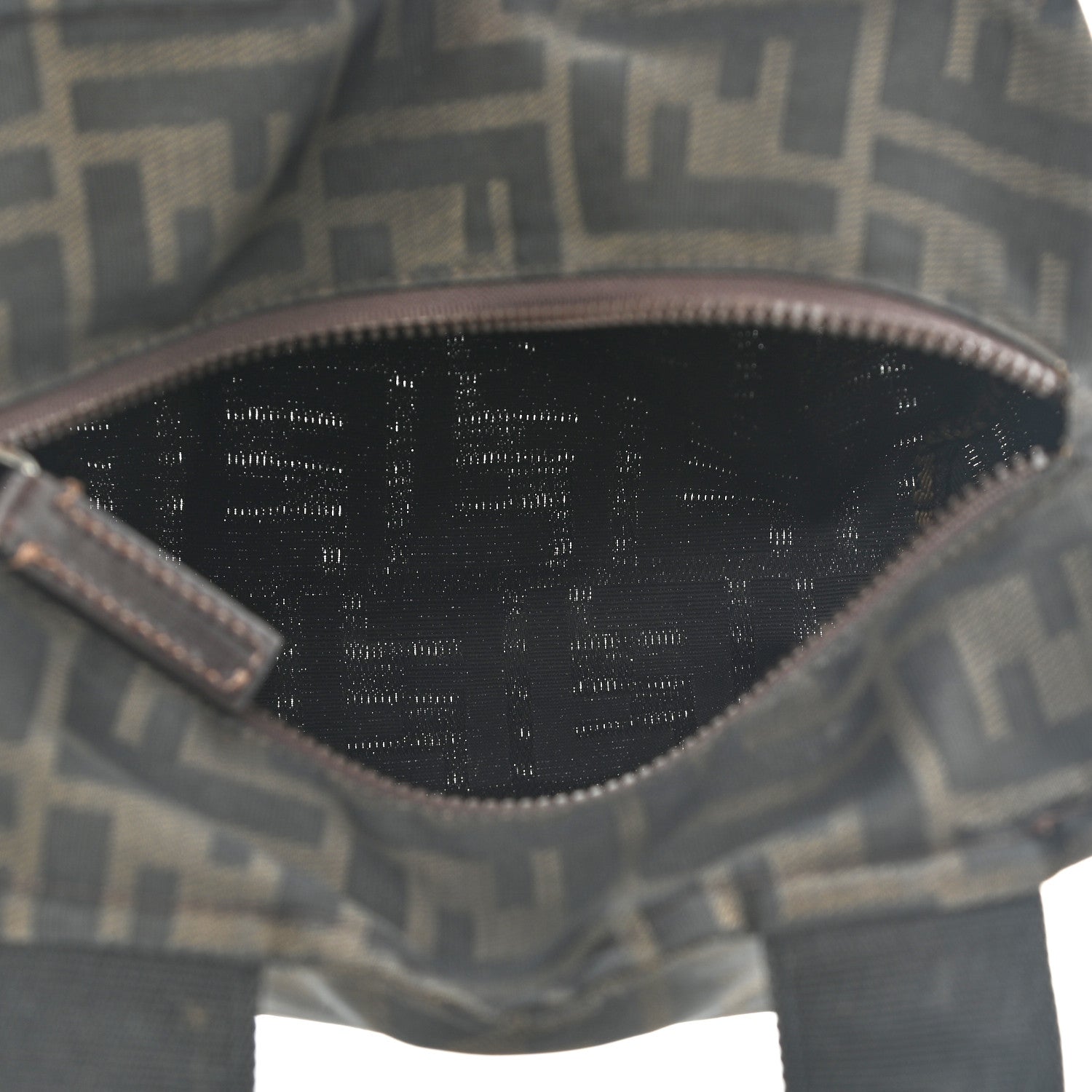 Fendi Fabric FF 1925 Mini Cosmetic Bag Tobacco 5 of 7