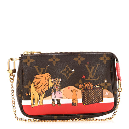 Louis Vuitton Monogram 2018 Christmas Animation Mini Cats Pochette Accessories 1 of 7