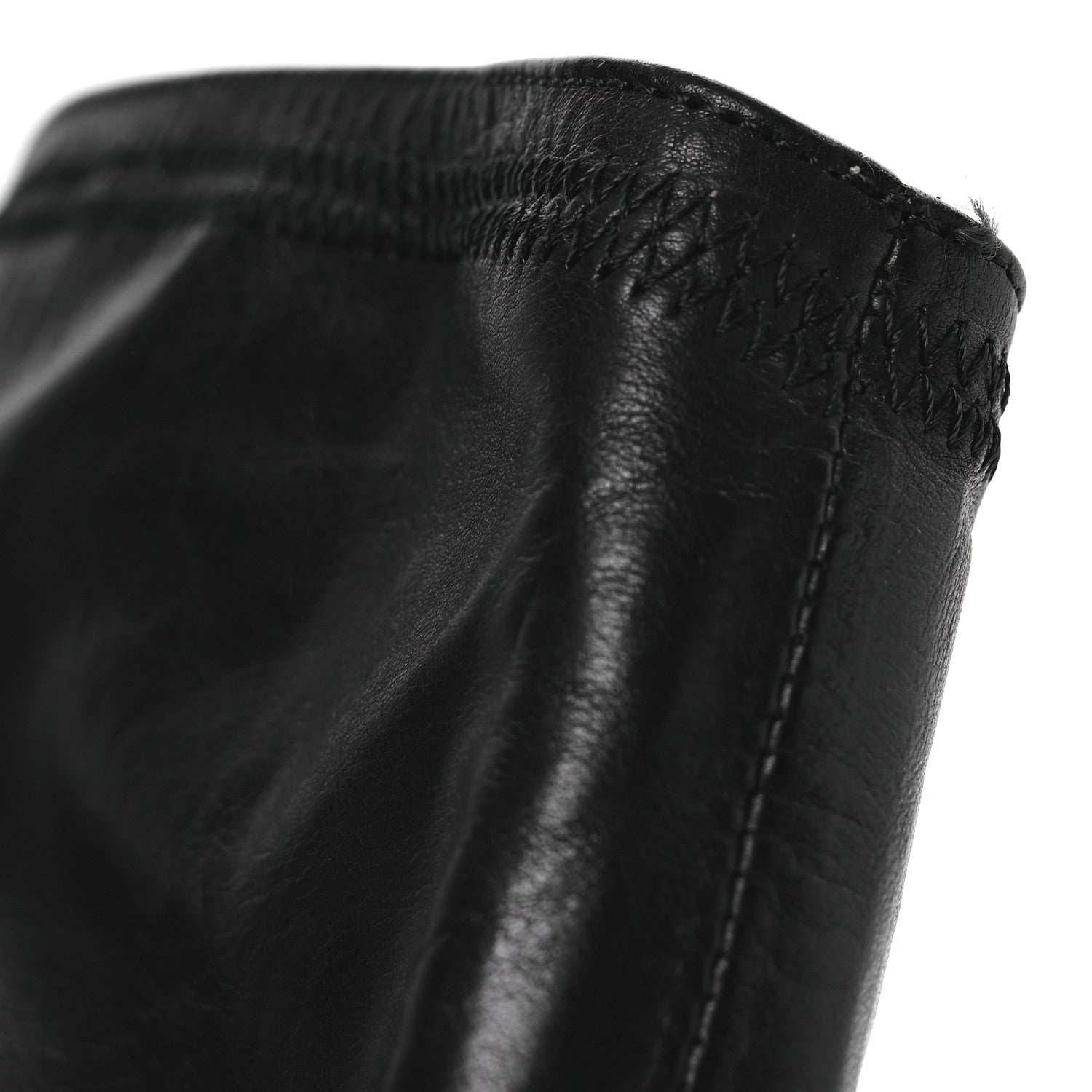 Chanel Calfskin Gathered Stitched High Boots 39.5 Black 12 of 12