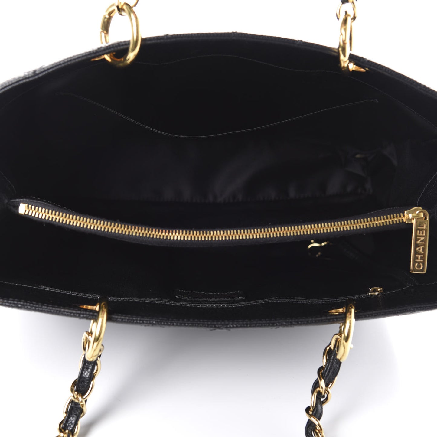 Caviar Quilted Grand Shopping Tote GST Black