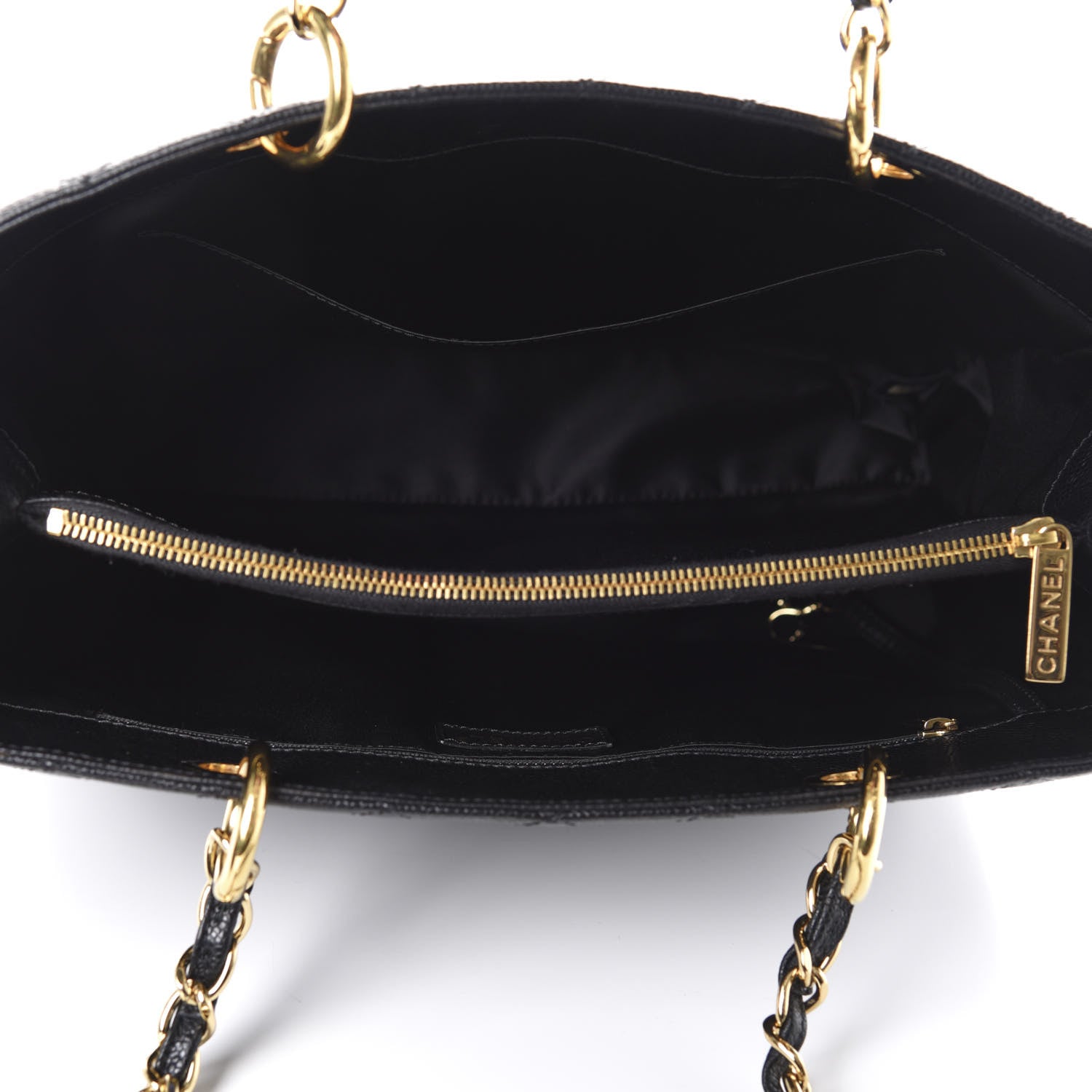 Chanel Caviar Quilted Grand Shopping Tote GST Black 6 of 11