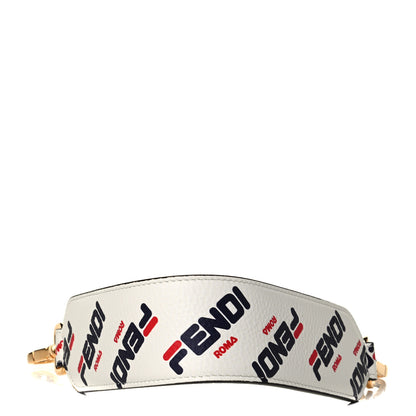 Fendi X FILA Calfskin Mania Mini Strap You White 1 of 3
