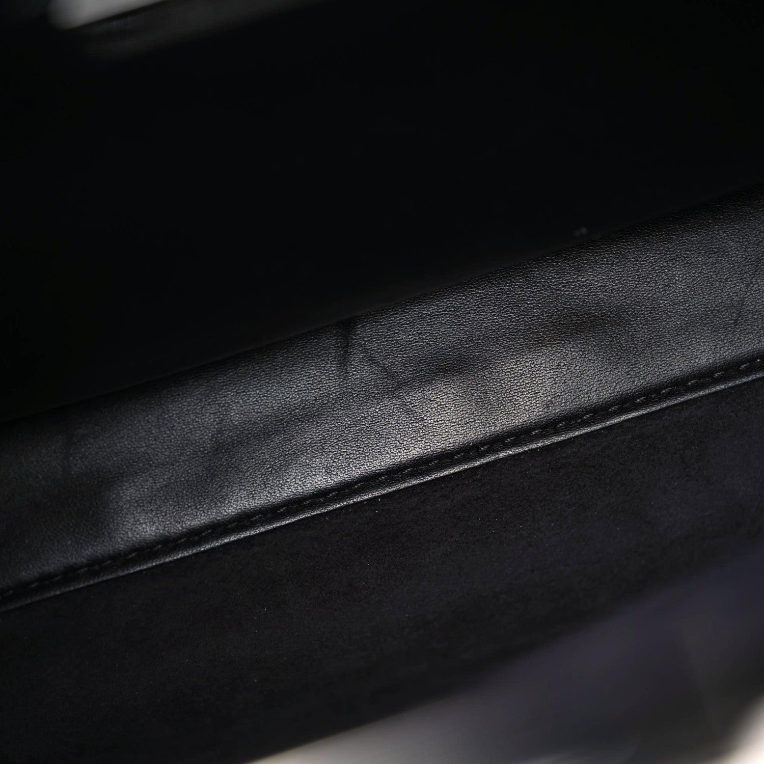 Fendi Vitello Dolce Shiny Nappa Plexglass Granite Medium Peekaboo Iconic Satchel Black 10 of 13