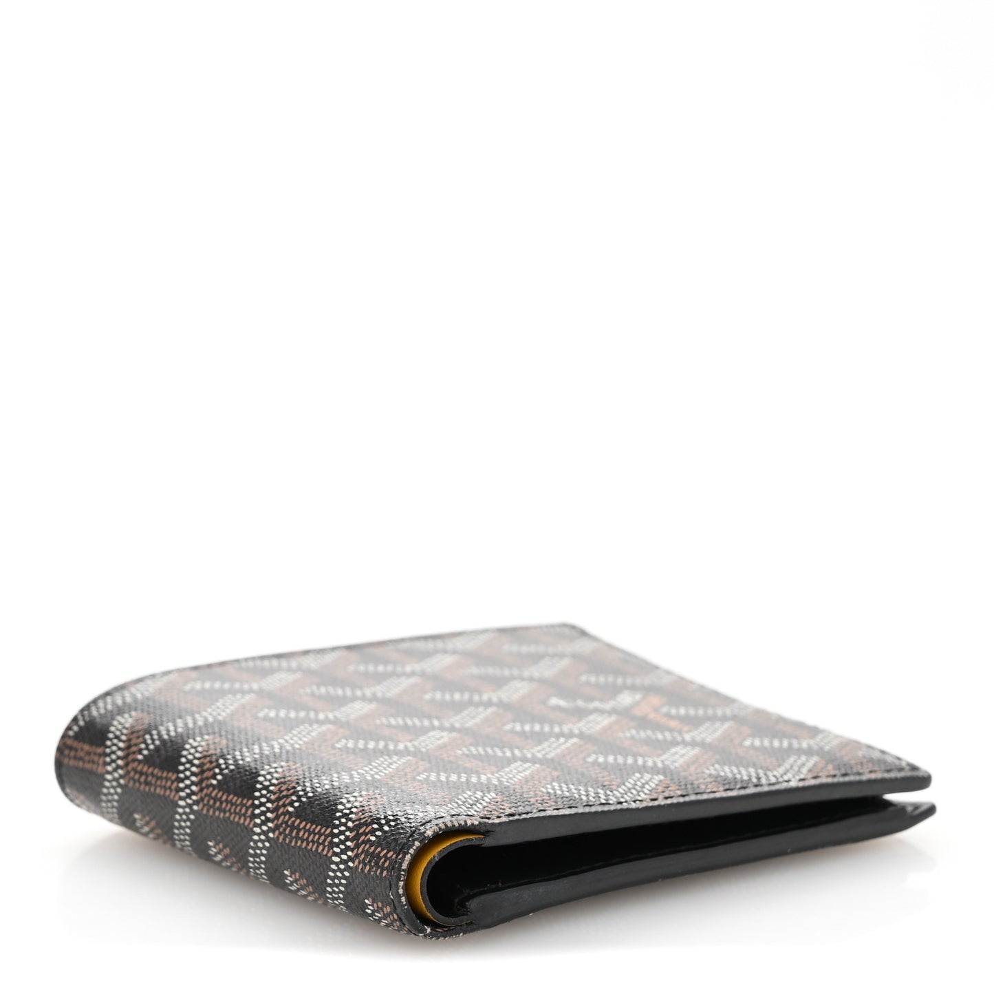 Goyardine Saint Florentin Bi-Fold Wallet Black Yellow