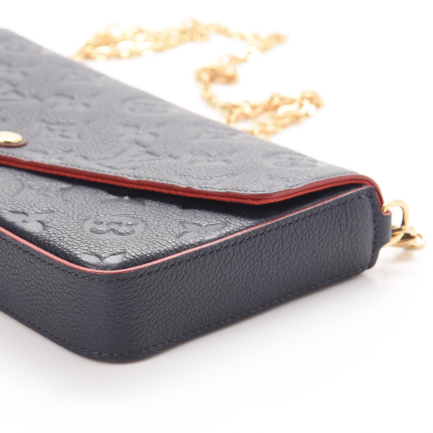 Louis Vuitton Empreinte Pochette Felicie Chain Wallet Marine Rouge 10 of 10