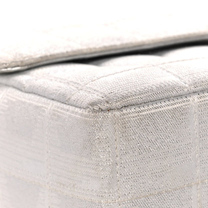 Chanel Metallic Nylon Medium Travel Flap Light Silver 8 of 16