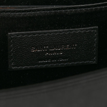 Saint Laurent Satin Monogram Cassandre Clutch Black 6 of 8