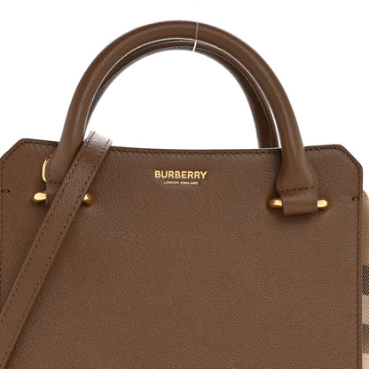 Burberry Calfskin Mega Check Mini Banwell Tote Earth 8 of 11