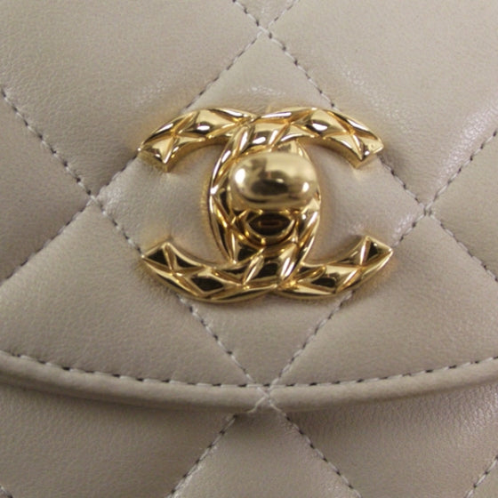 Lambskin Shoulder Bag Beige