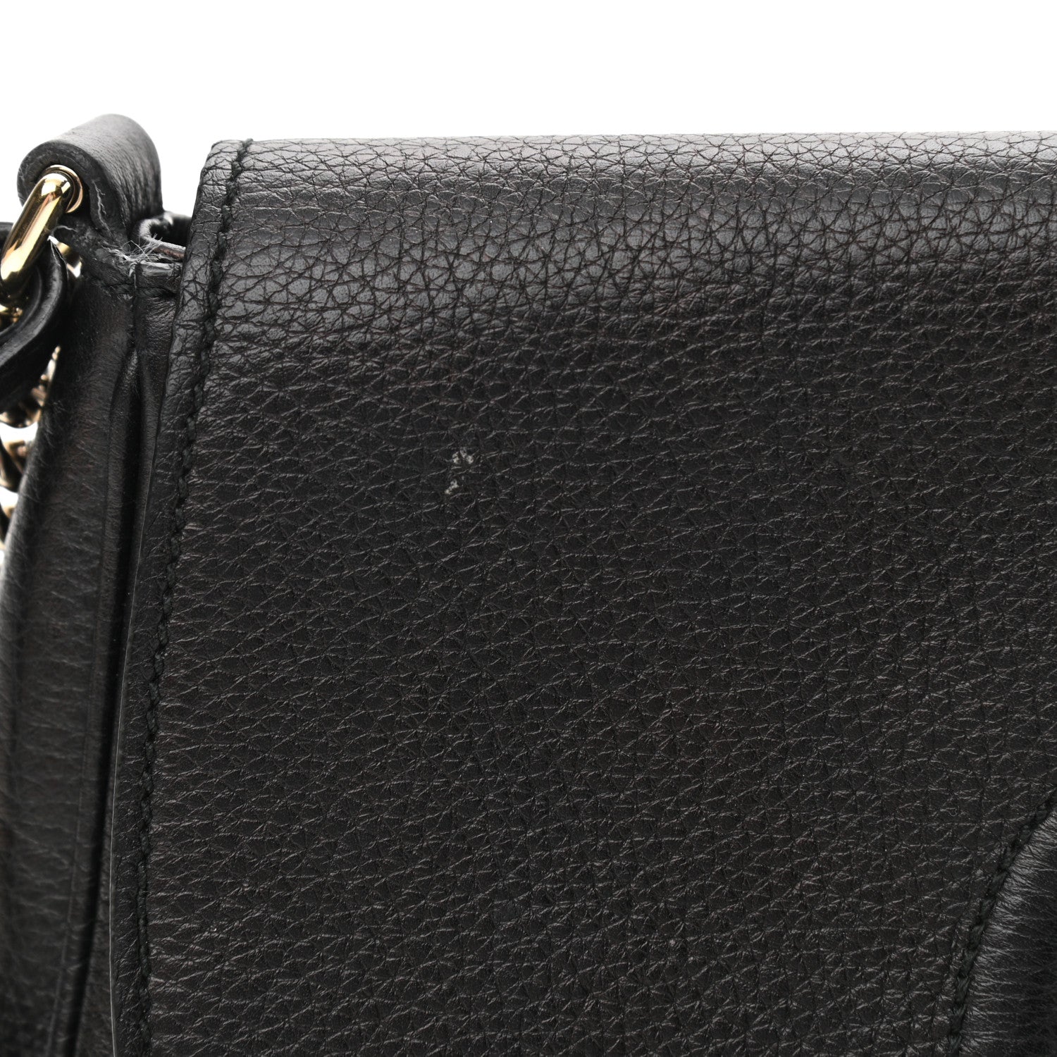 Gucci Pebbled Calfskin Medium Soho Flap Crossbody Black 12 of 14