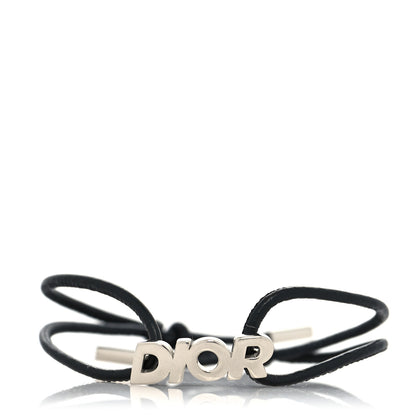 Christian Dior Calfskin Dior Logo Bracelet Silver 1 of 4