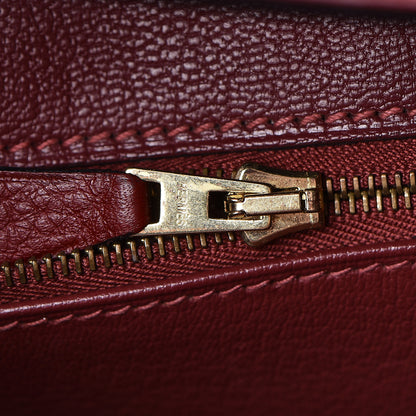 Hermes Taurillon Clemence Birkin 35 Rouge H 26 of 37