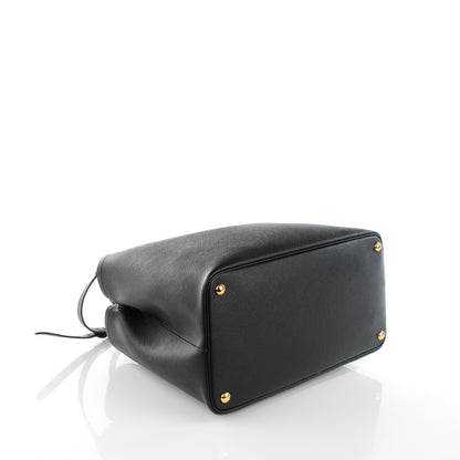 Prada Saffiano Cuir Large Double Bag Nero Black 4 of 7