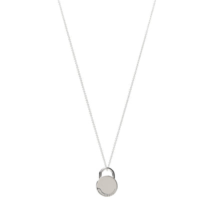 Tiffany Sterling Silver 1837 Circle Lock Necklace 1 of 6