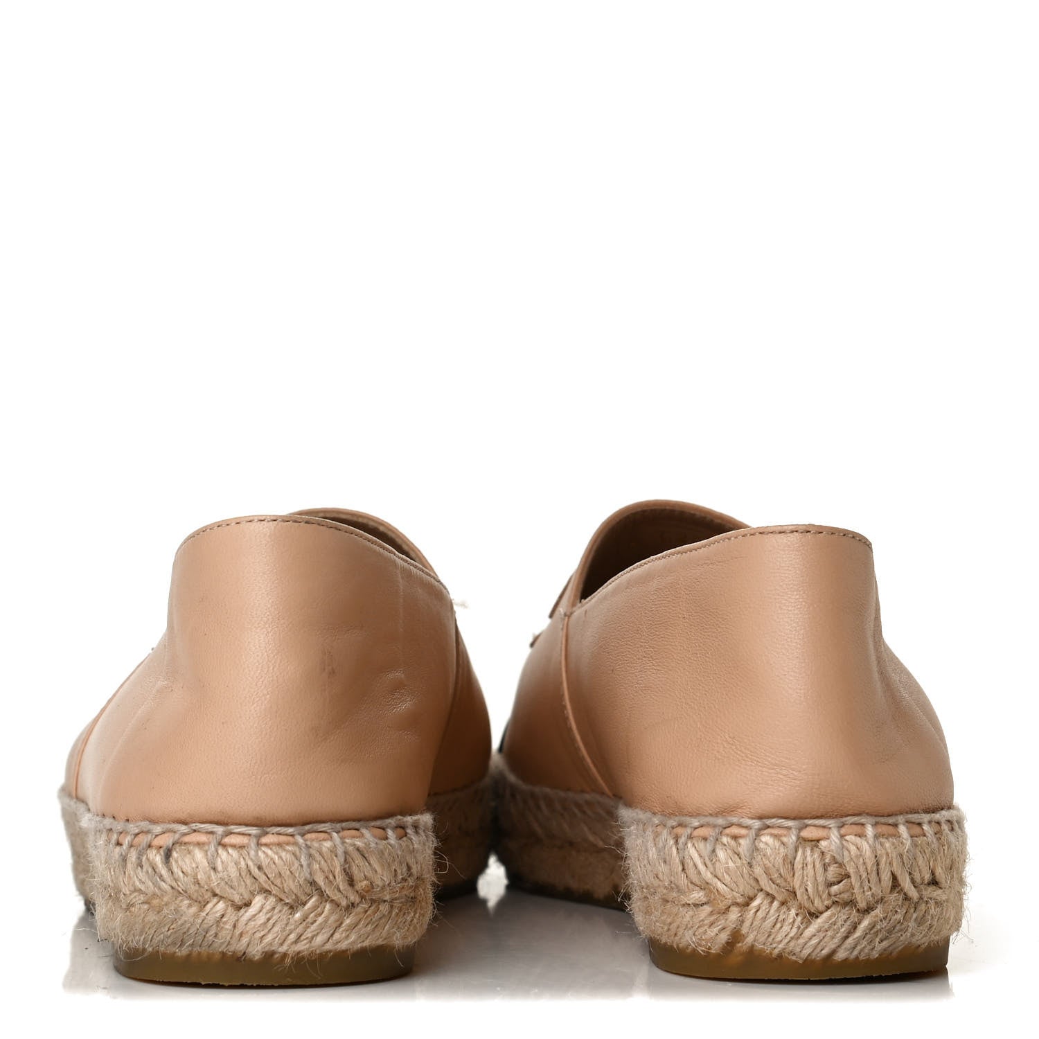 Chanel Lambskin CC Espadrilles 38 Beige Black 6 of 12