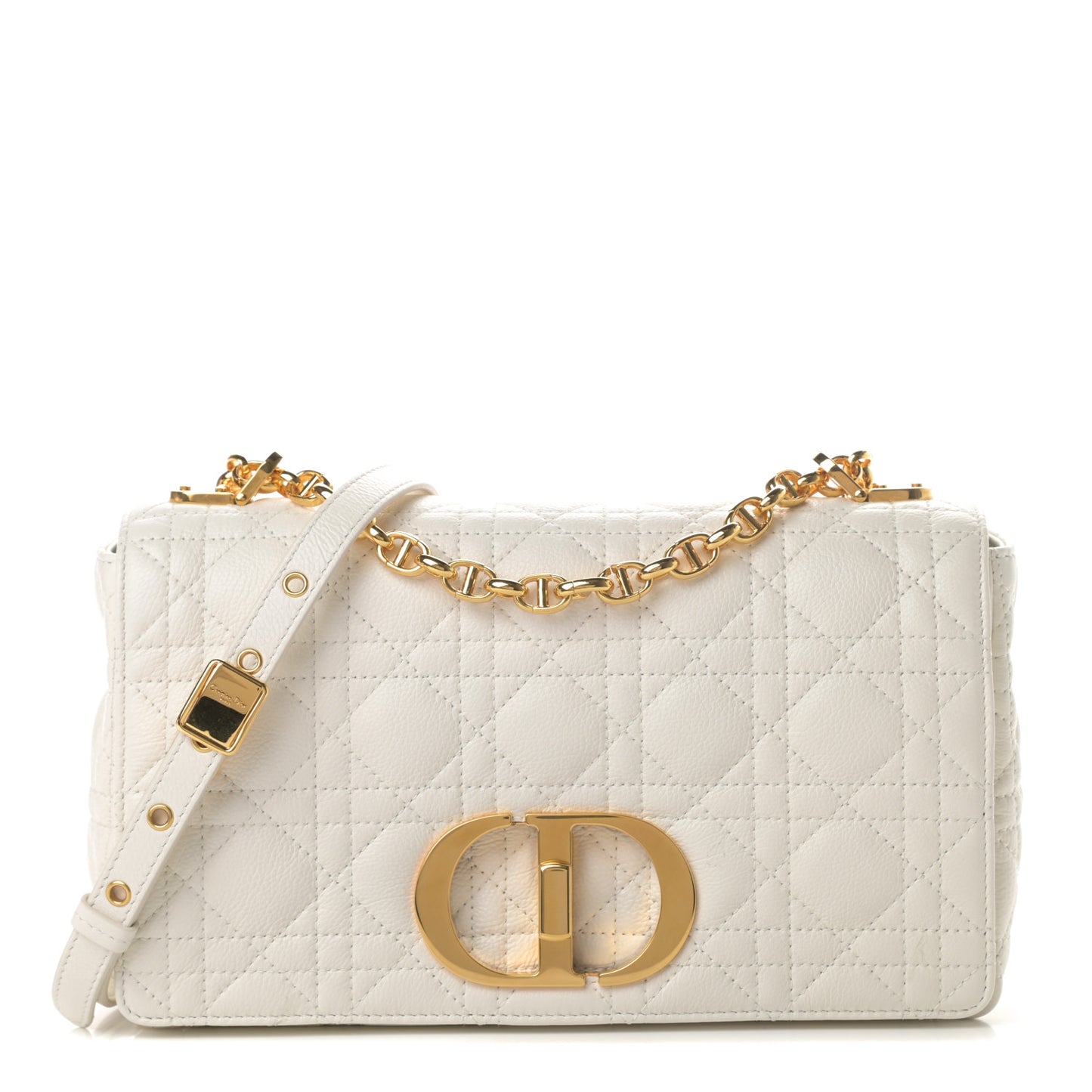 Lambskin Cannage Medium Dior Bag Ivory