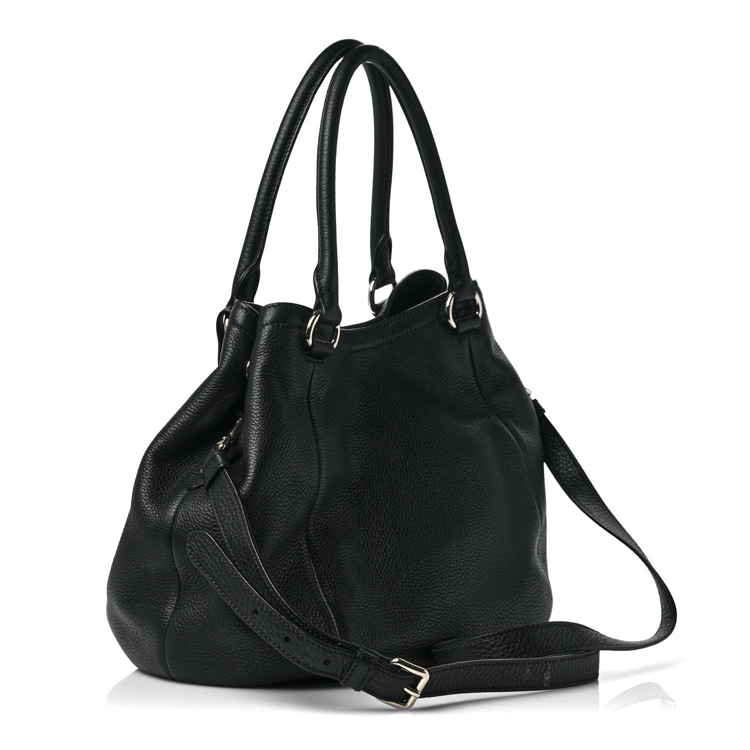 Prada Vitello Daino Shopping Tote Black 3 of 8