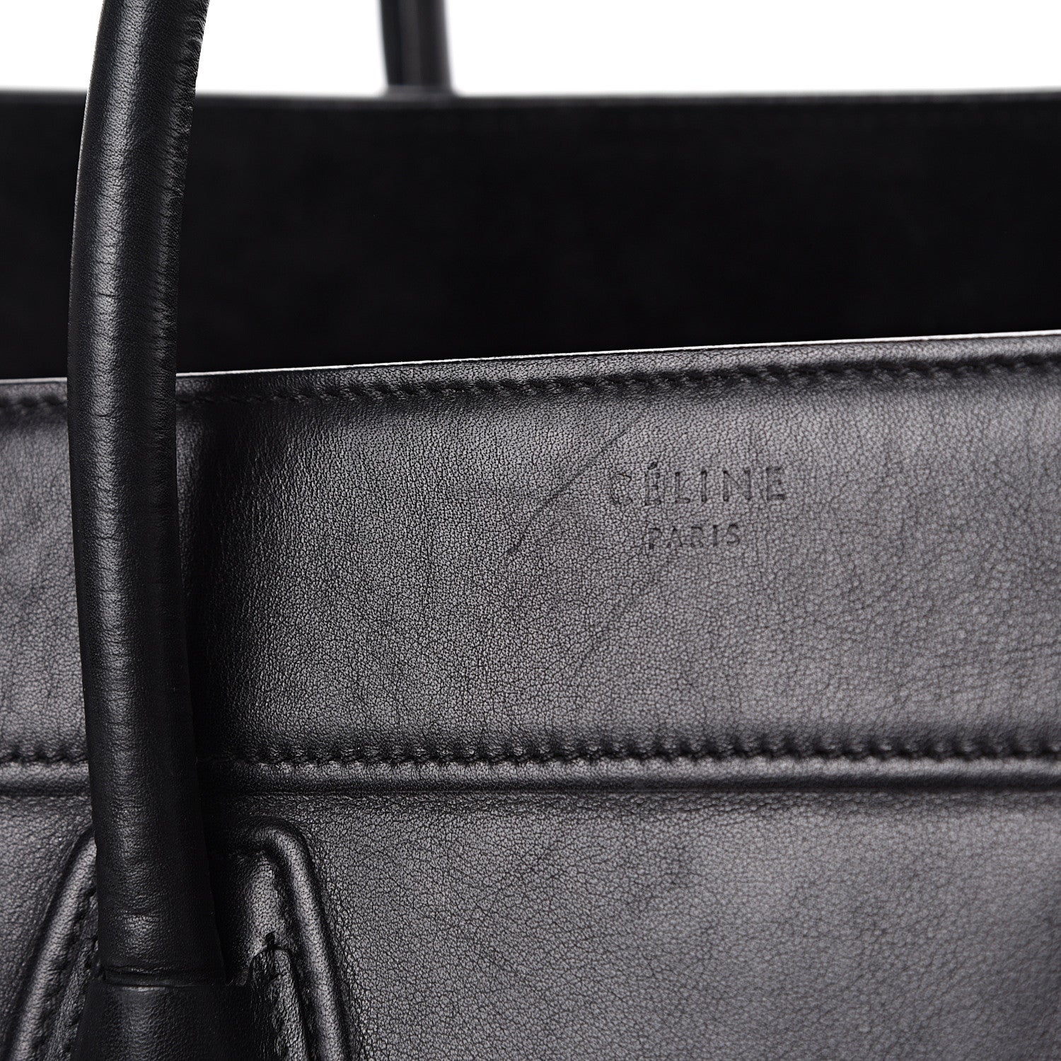 Celine Natural Calfskin Medium Phantom Luggage Black 12 of 15