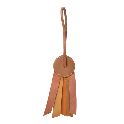 Hermes Vache Hunter Milo Lambskin Paddock Flot Bag Charm Orange Natural Buttercup Prawn Pink 2 of 4