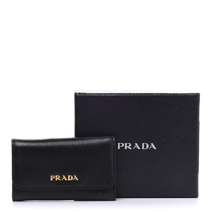 Prada Vitello Move 6 Key Holder Black Lacca 9 of 9