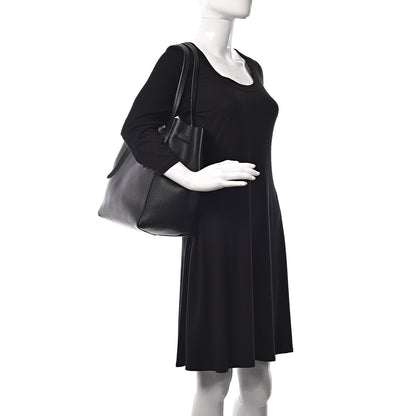 Celine Soft Grained Calfskin Small Belt Cabas Phantom Black 2 of 10