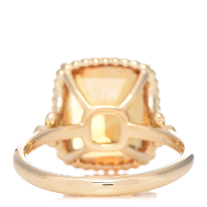 Tiffany 18K Yellow Gold Diamond Citrine Sparklers Cocktail Ring 54 7 4 of 6