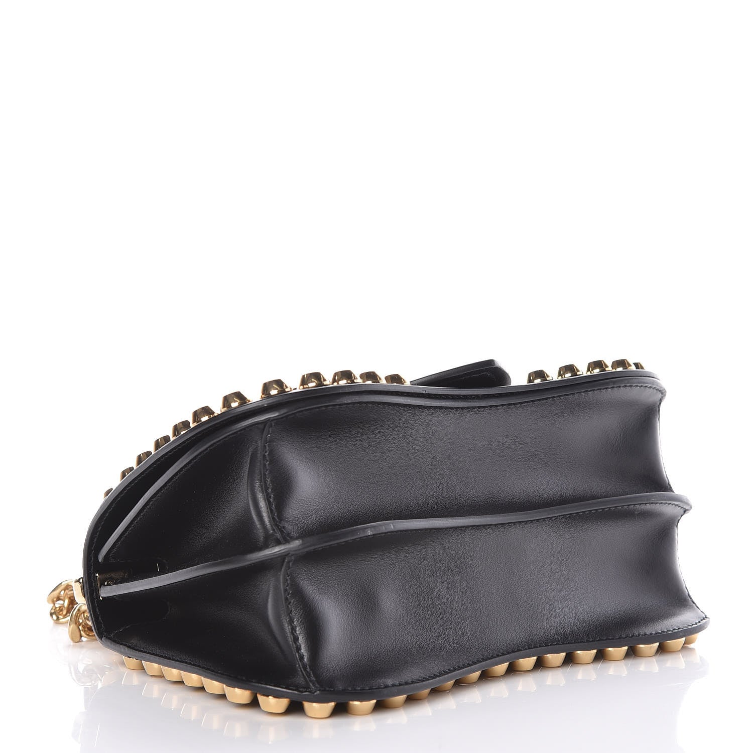 Prada City Calf Studded Sidonie Shoulder Bag Black 4 of 10