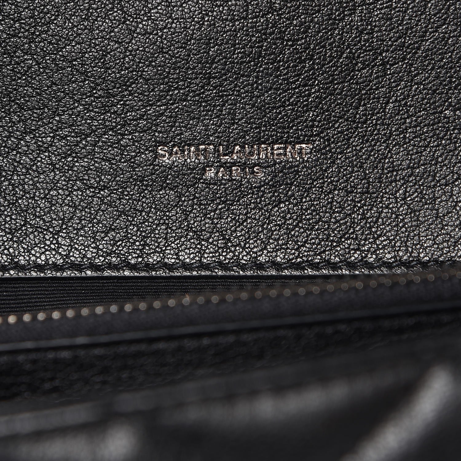 Saint Laurent Sheepskin Matelasse Chevron Monogram Large College Satchel Black 6 of 9