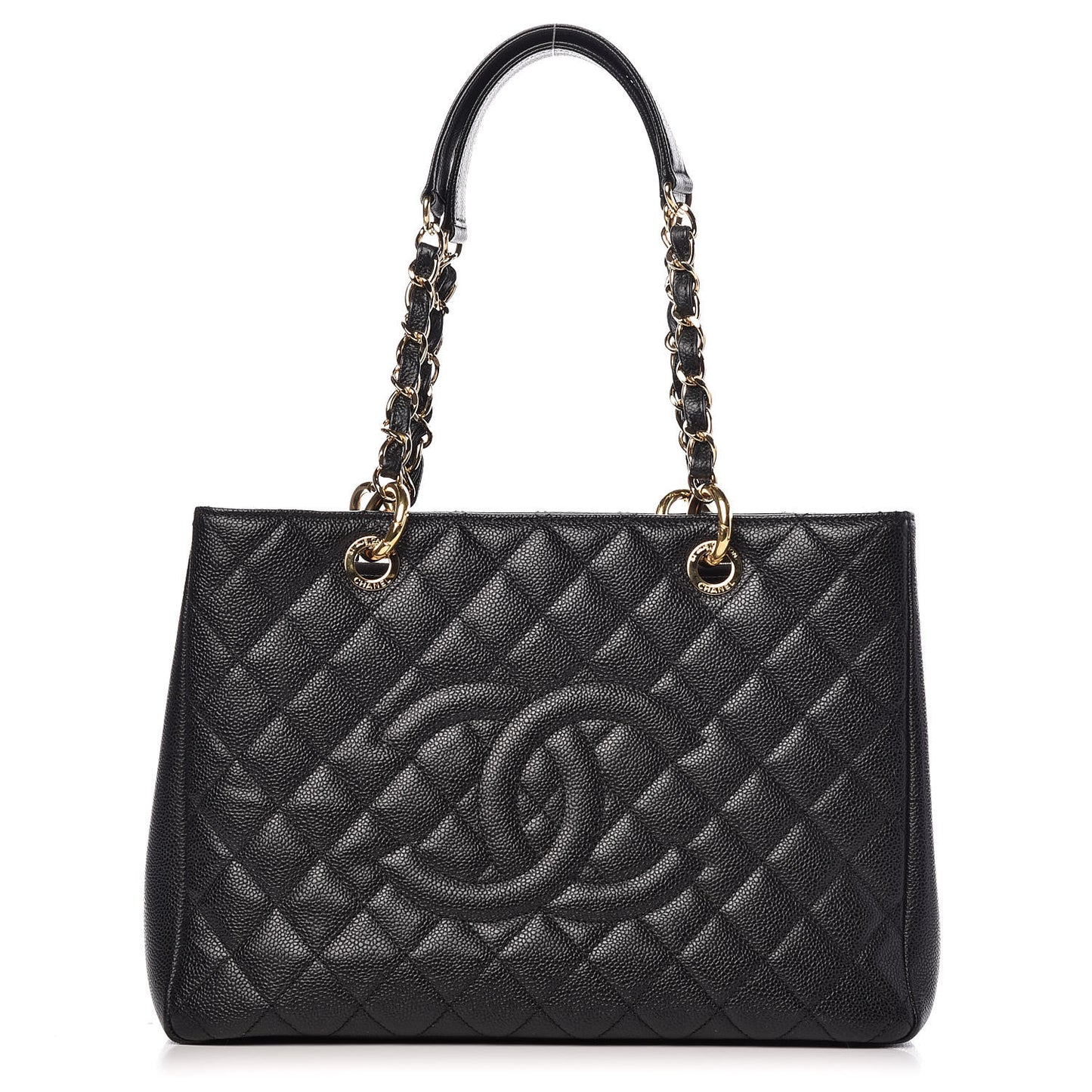 Caviar Quilted Grand Shopping Tote GST Black