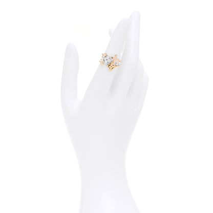Louis Vuitton 18K Yellow Pink White Gold Diamond Idylle Blossom Ring 3 Set 53 6.5 2 of 5