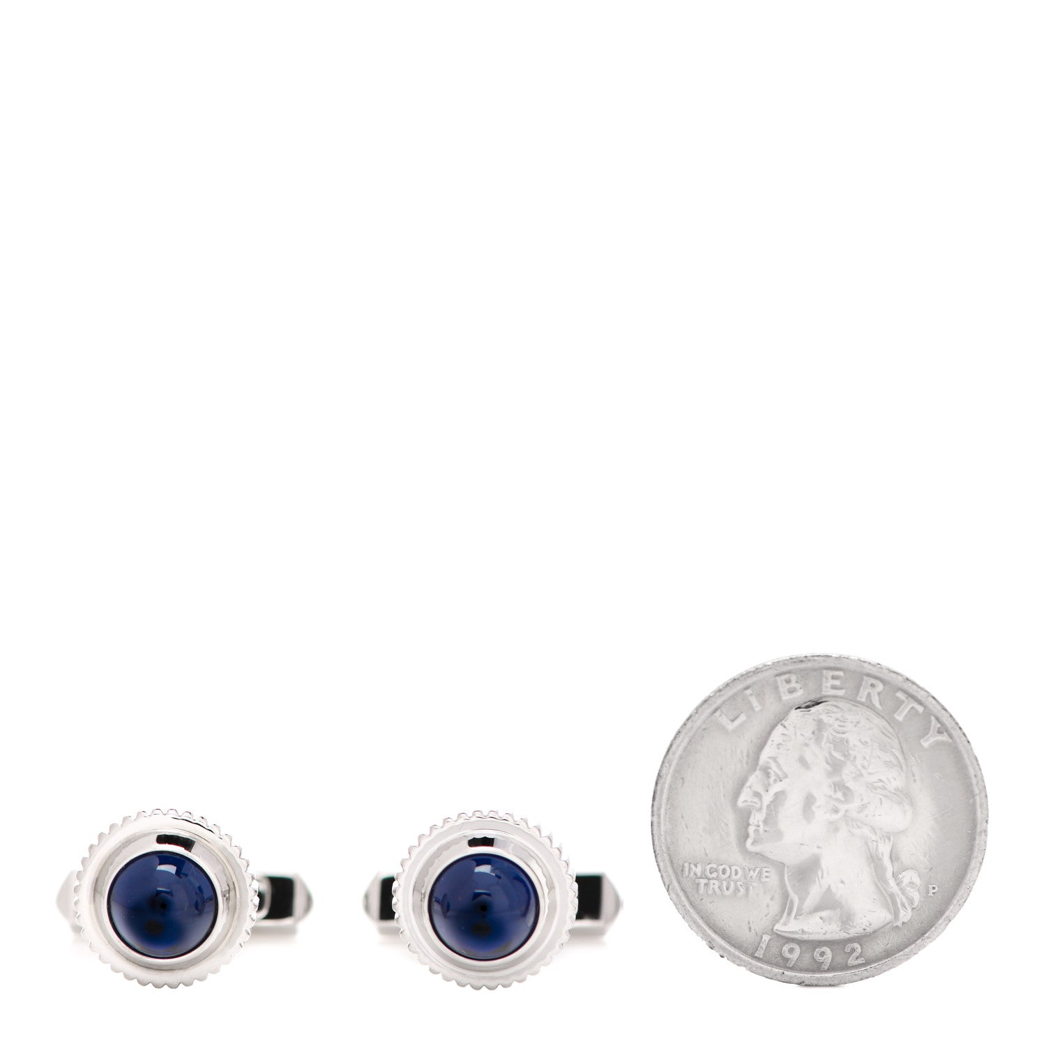 Cartier Palladium Sterling Silver Blue Spinel R De Cartier Biplane Cufflinks 2 of 5