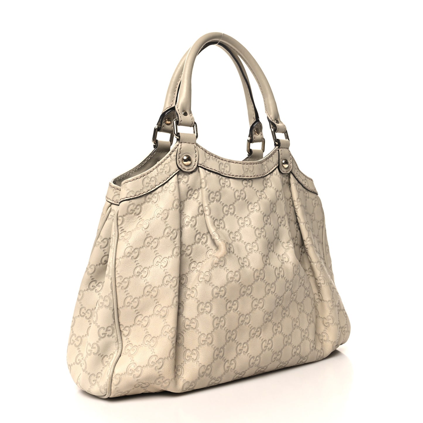 Guccissima Medium Sukey Tote Mystic White