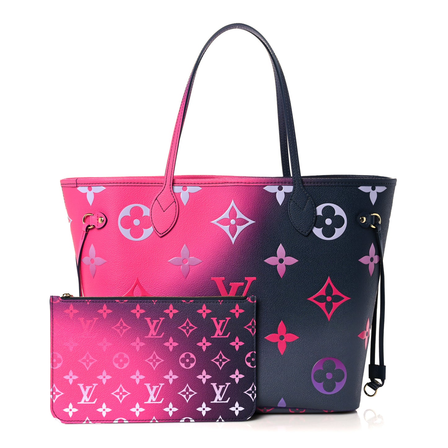 Monogram Giant Spring In The City Neverfull MM Midnight Fuchsia