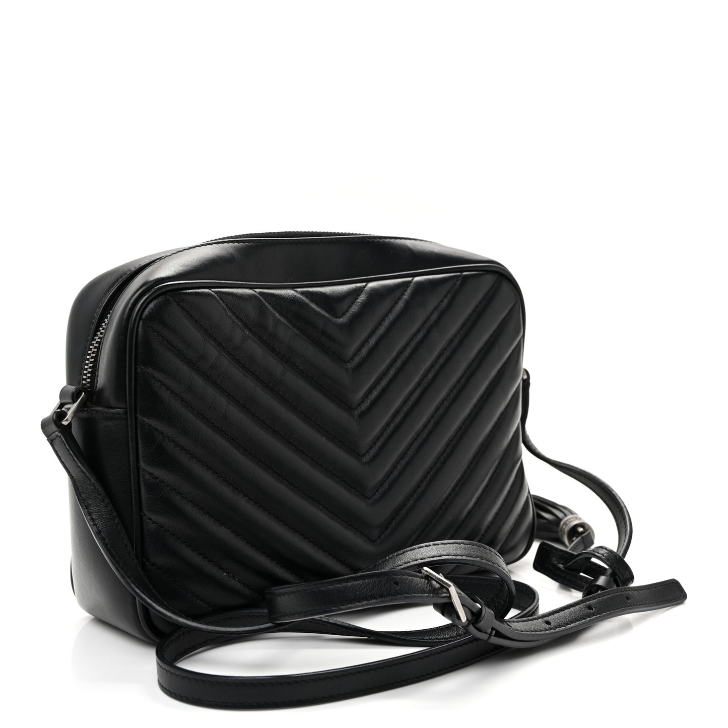 Calfskin Matelasse Monogram Lou Camera Bag Black