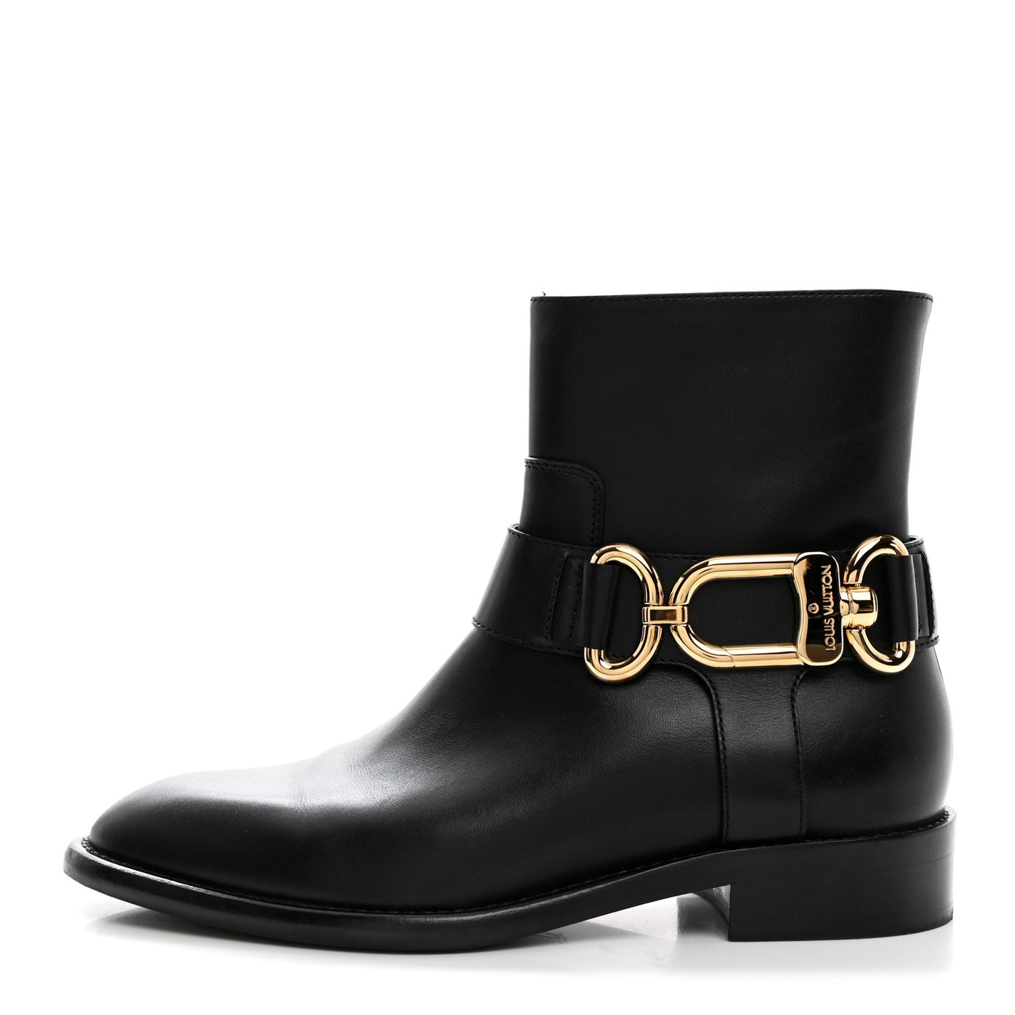 Calfskin Westside Flat Ankle Boots 39 Black