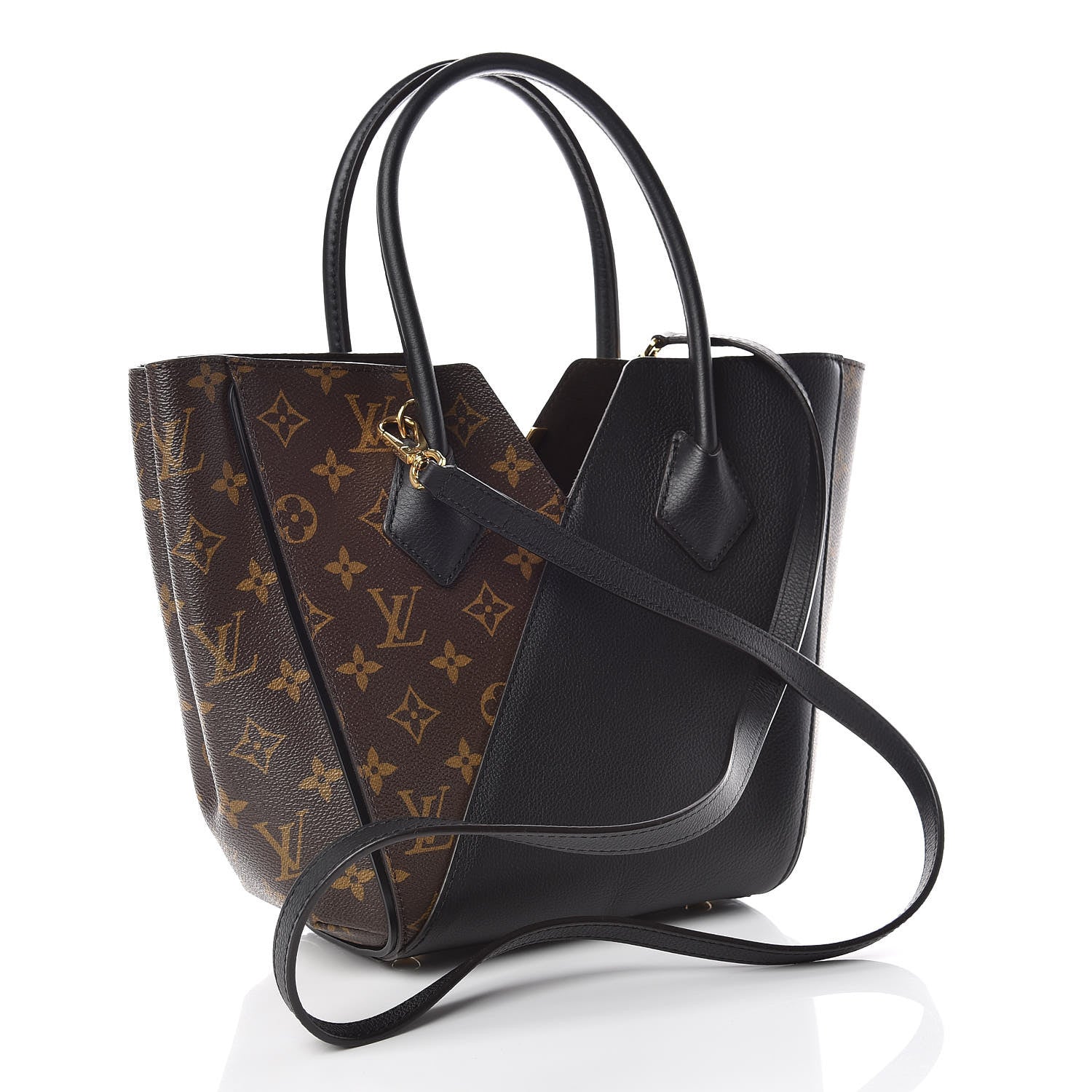 Louis Vuitton Calfskin Monogram Kimono Tote PM Black 4 of 12