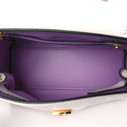 Versace Grained Calfskin Small La Medusa Top Handle Bag White 5 of 11