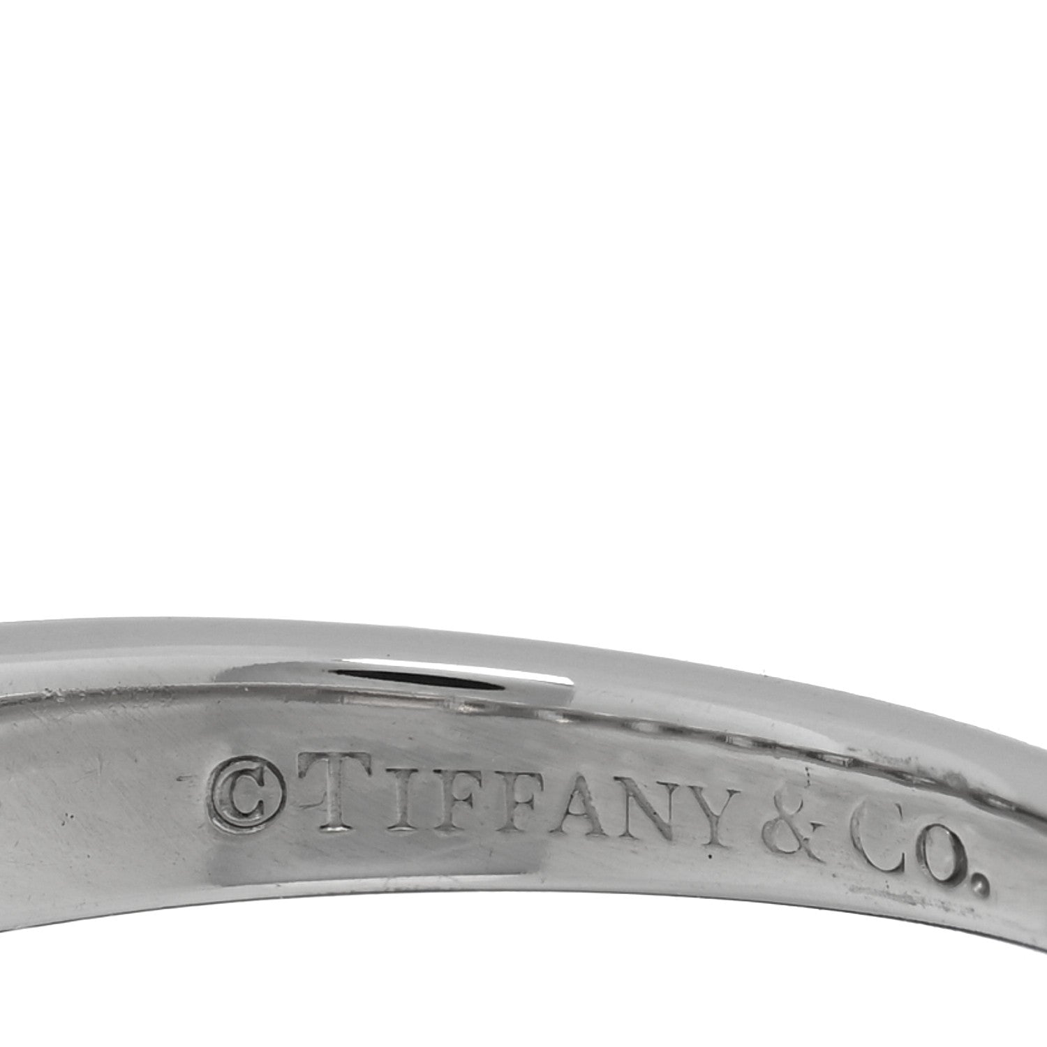 Tiffany Platinum Diamond 3.5mm Forever Half Circle Band Ring 50 5.25 4 of 4