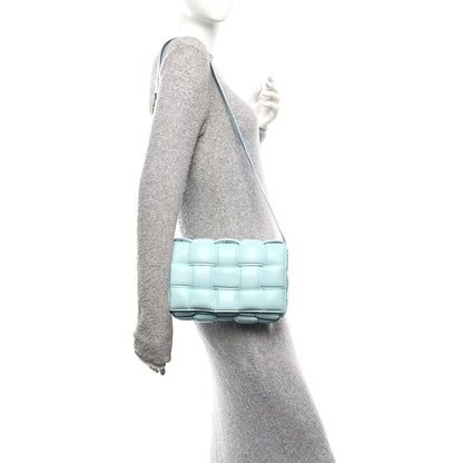 Bottega Veneta Paper Calfskin Maxi Intreccio Padded Cassette Crossbody Bag Ice 2 of 9