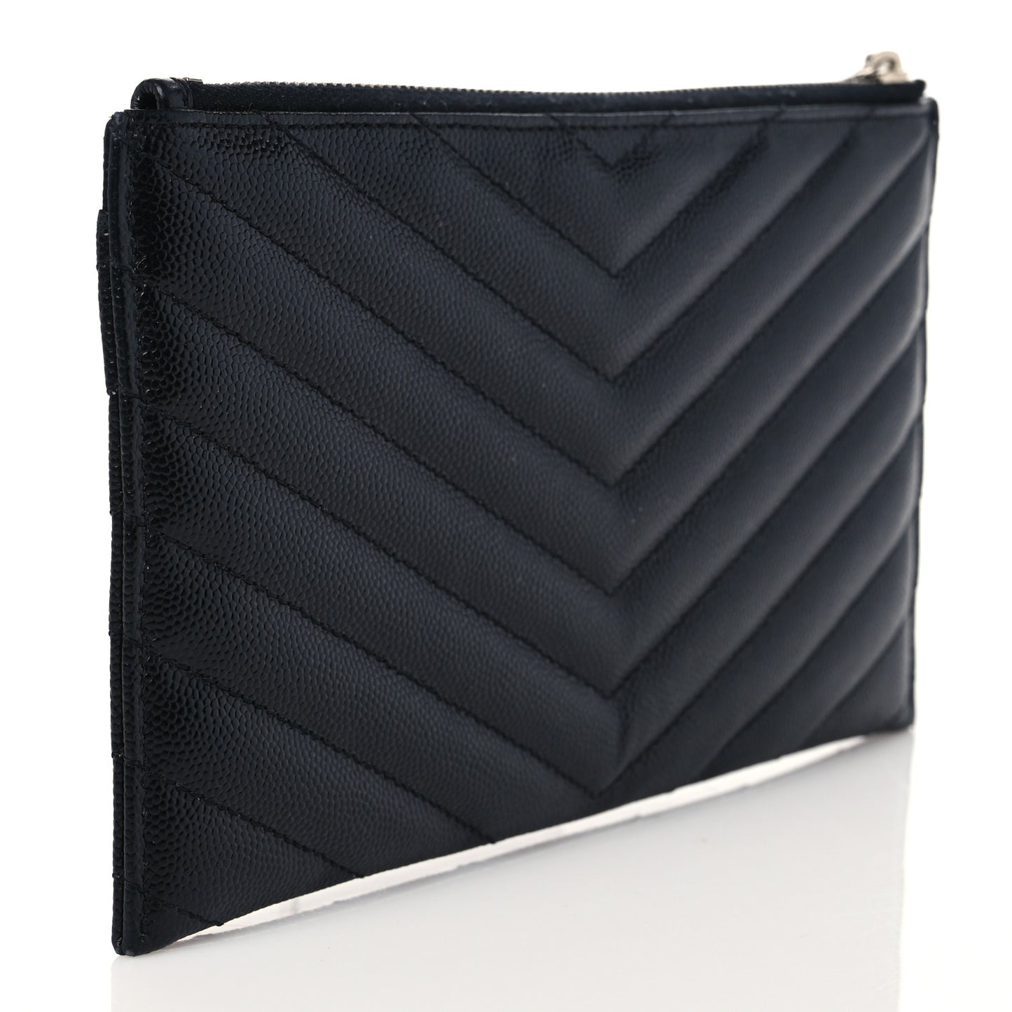 Grain De Poudre Chevron Monogram Bill Pouch Black
