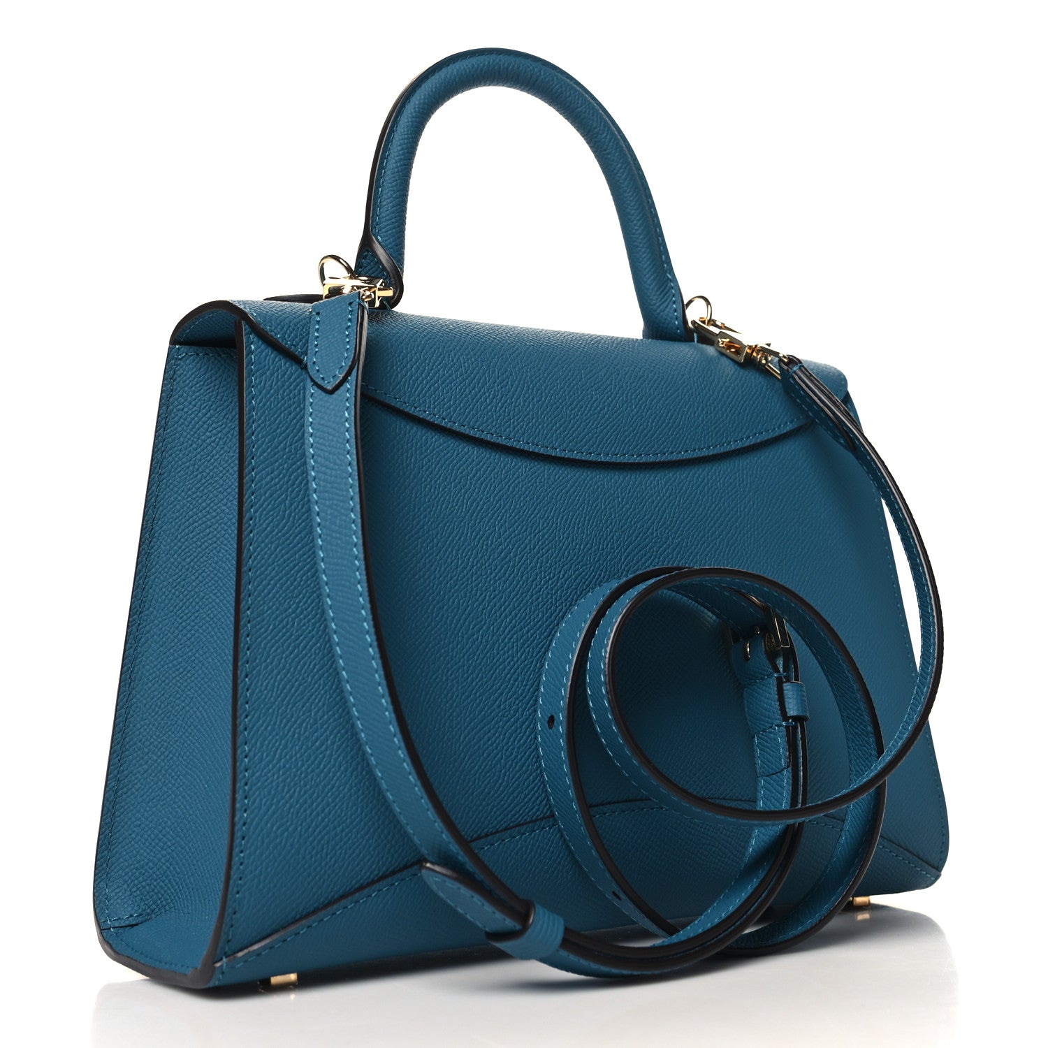 Moynat Carat Calfskin Gabrielle PM Prussian Blue 3 of 9
