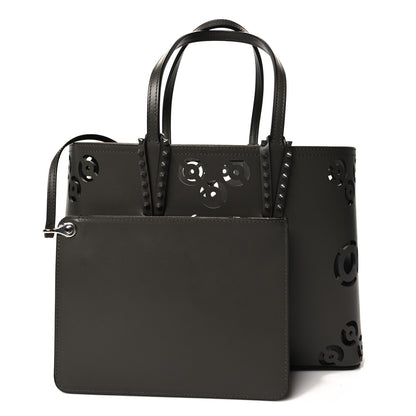 Christian Louboutin Calfskin Loubinthesky Perforated Small Cabata Tote Rocket 3 of 10