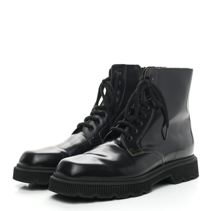 Gucci Calfskin Mens Double G Lace Up Boots 10.5 Black 3 of 9