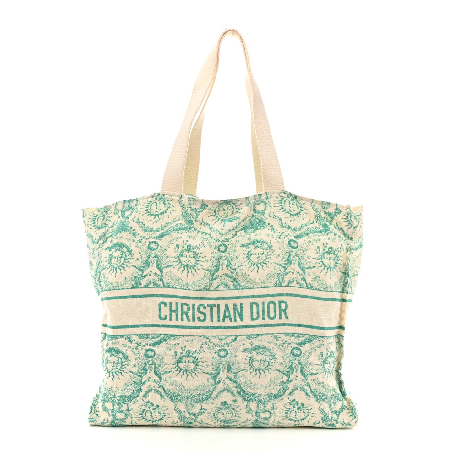 Canvas Dioriviera Toile de Jouy Soleil Tote Aquamarina