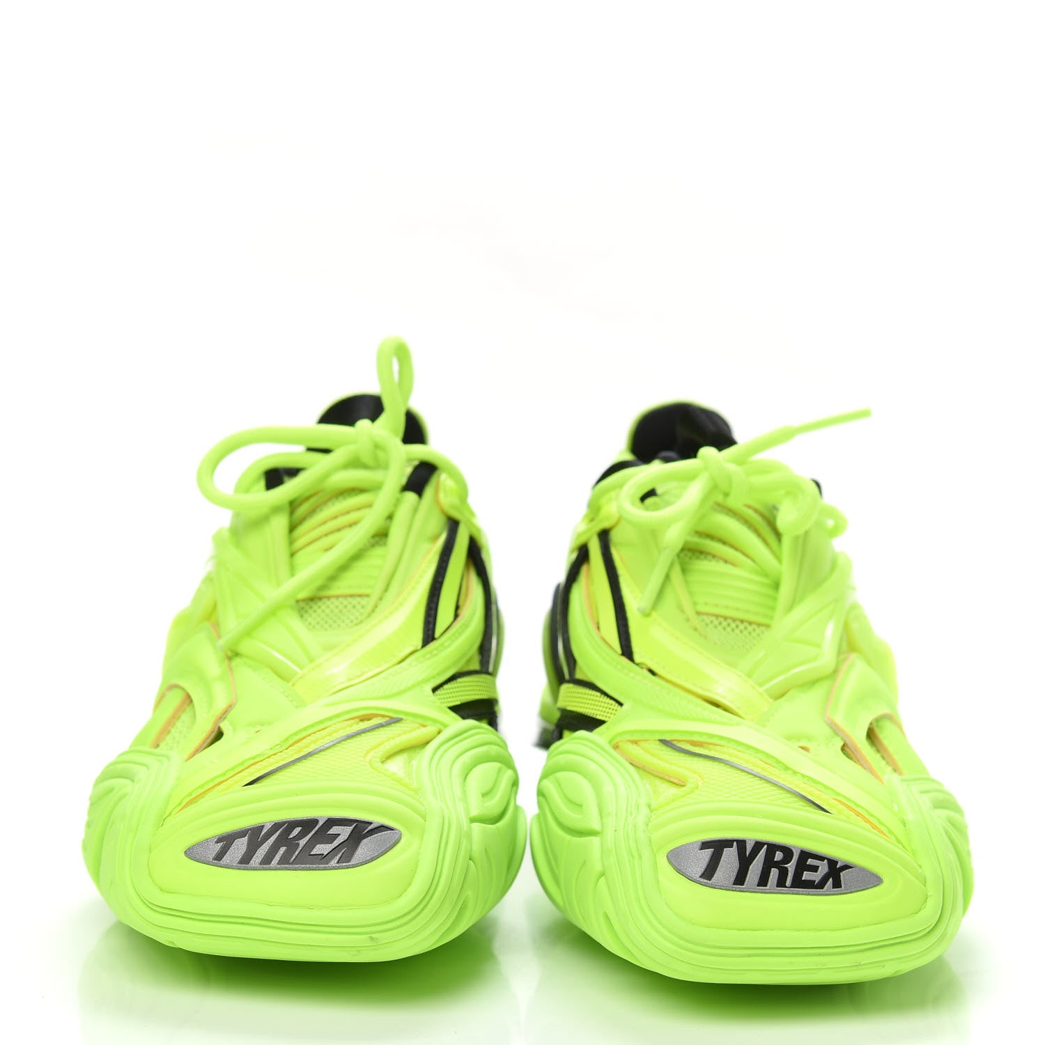 Balenciaga Rubber Mesh Womens Tyrex Sneakers 38 Monocolor Fluo Yellow 2 of 7