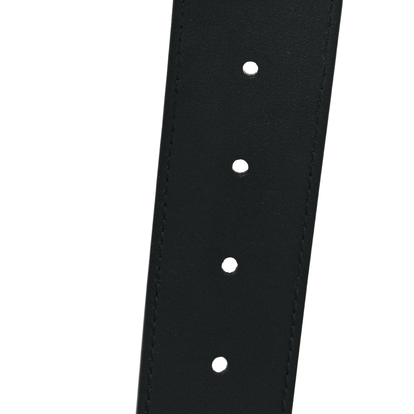 Moon Calfskin Pearl Double G 40mm Belt 85 34 Black Cream