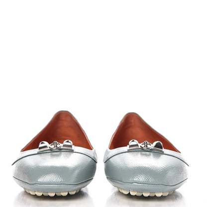 Hermes Patent Epsom Liberty Ballerina Flats 39 Ciel 2 of 12
