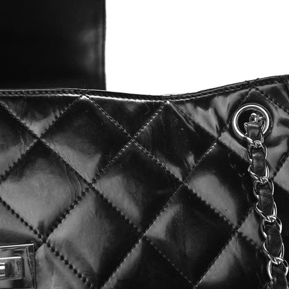 Chanel Vinyl Quilted Mademoiselle Accordion Flap Black 9 of 21
