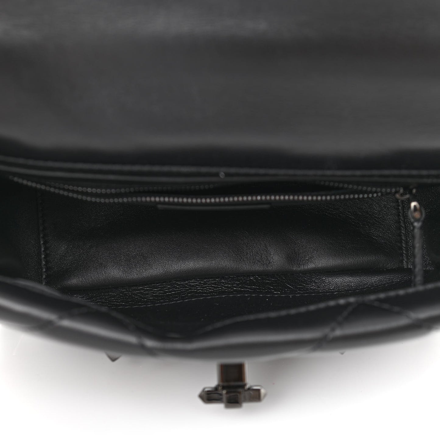 Nappa Monochrome Medium Roman Stud Shoulder Bag Black
